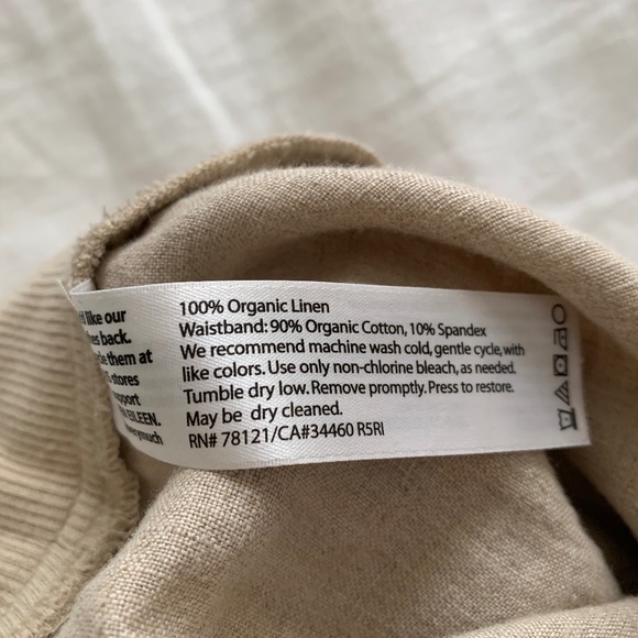 Eileen Fisher Organic Linen Wide Leg Pants - Picture 4 of 5